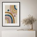 Plakat bez ramy 40x50 - Kształtujące Inspiracje - abstrakcyjne tęcze, kompozycja