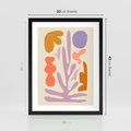 Plakat w ramie 30x40 - Przenikająca Harmonia - abstrakcyjny obraz, pastelowe kolory - rama czarna