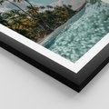 Plakat w ramie 30x40 - Rajskie Wakacje - plaża, palmy - rama czarna