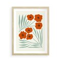 Plakat w ramie 50x70 - Makowe Odkrycie - czerwone kwiaty, maki - rama drewno
