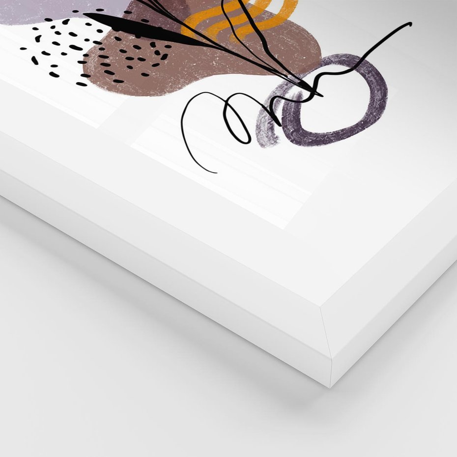 Plakat w ramie 40x50 - Bezgraniczne Impulsy - abstrakcja, sztuka nowoczesna - rama biała