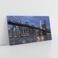 Obraz na płótnie 120x60 - Mosty Manhattanu nocą - most, Nowy Jork
