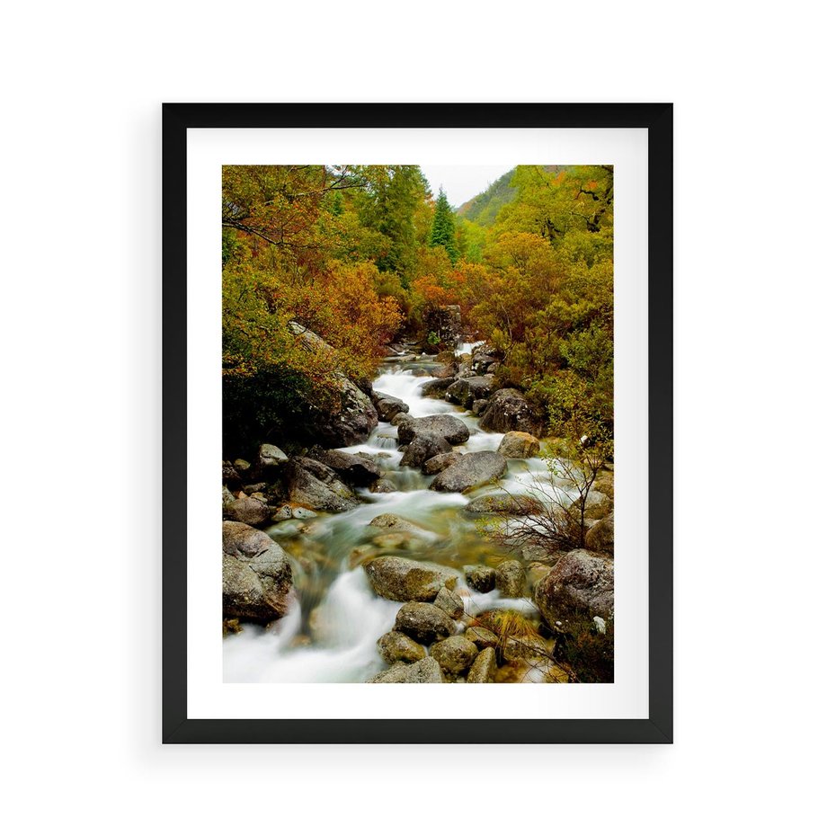 Plakat w ramie 40x50 - Śpiew Strumienia - strumień, górski - rama czarna