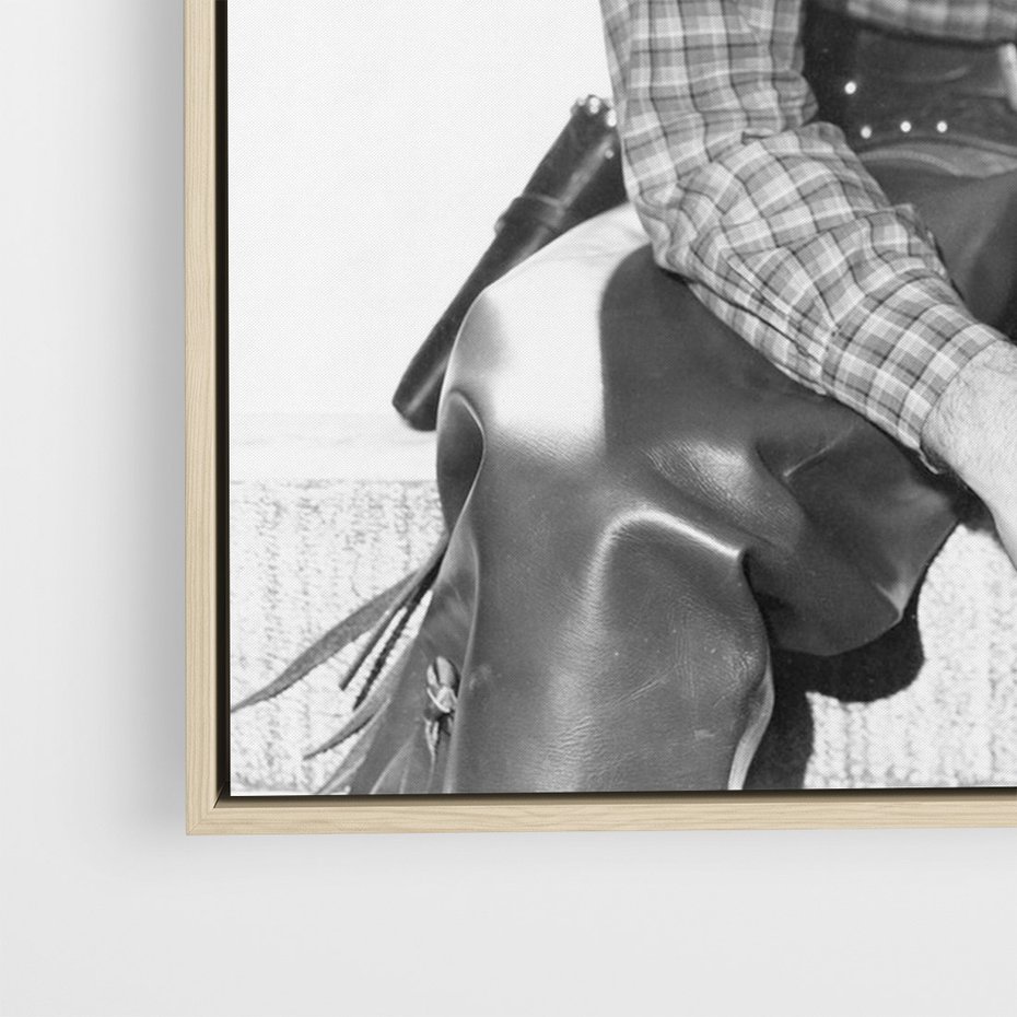 Obraz w ramie 70x100 - Dziki Zachód - retro zdjęcie, czarno białe - rama drewno