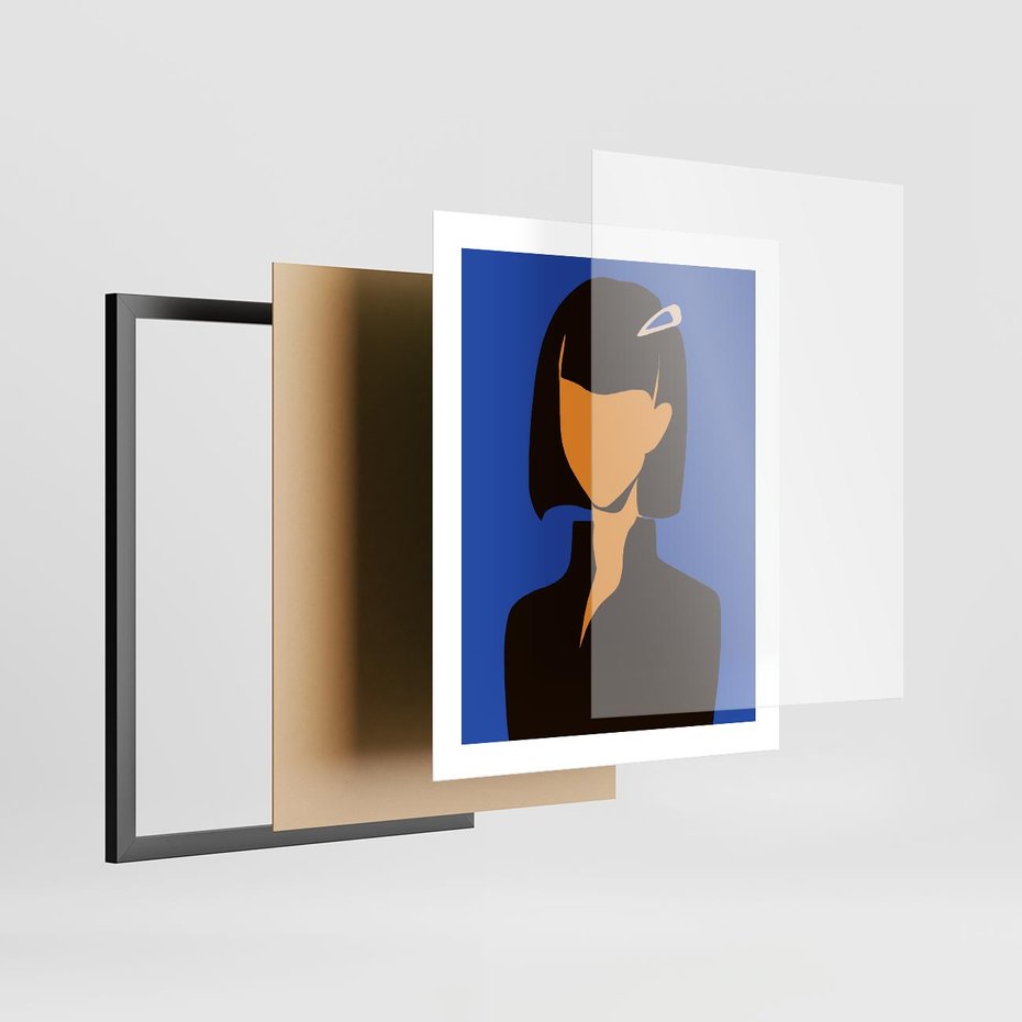 Plakat w ramie 40x50 - Energetyczne Zestawienie - sztuka nowoczesna, plakat - rama czarna