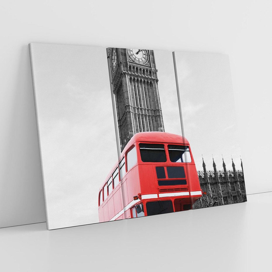 Obraz na płótnie 120x80 - Autobusy w tętniącym życiem Londynie - Londyn, autobus