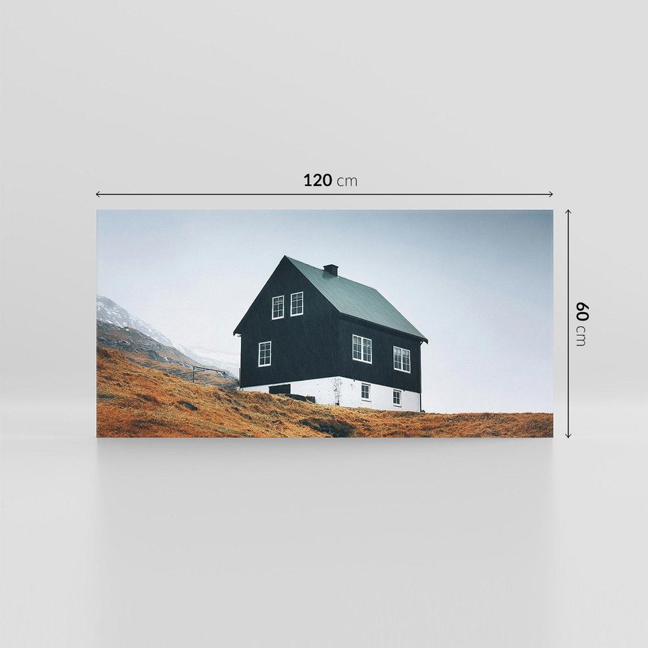 Obraz na płótnie 120x60 - Ciepło i Przytulność - skandynawski, domek