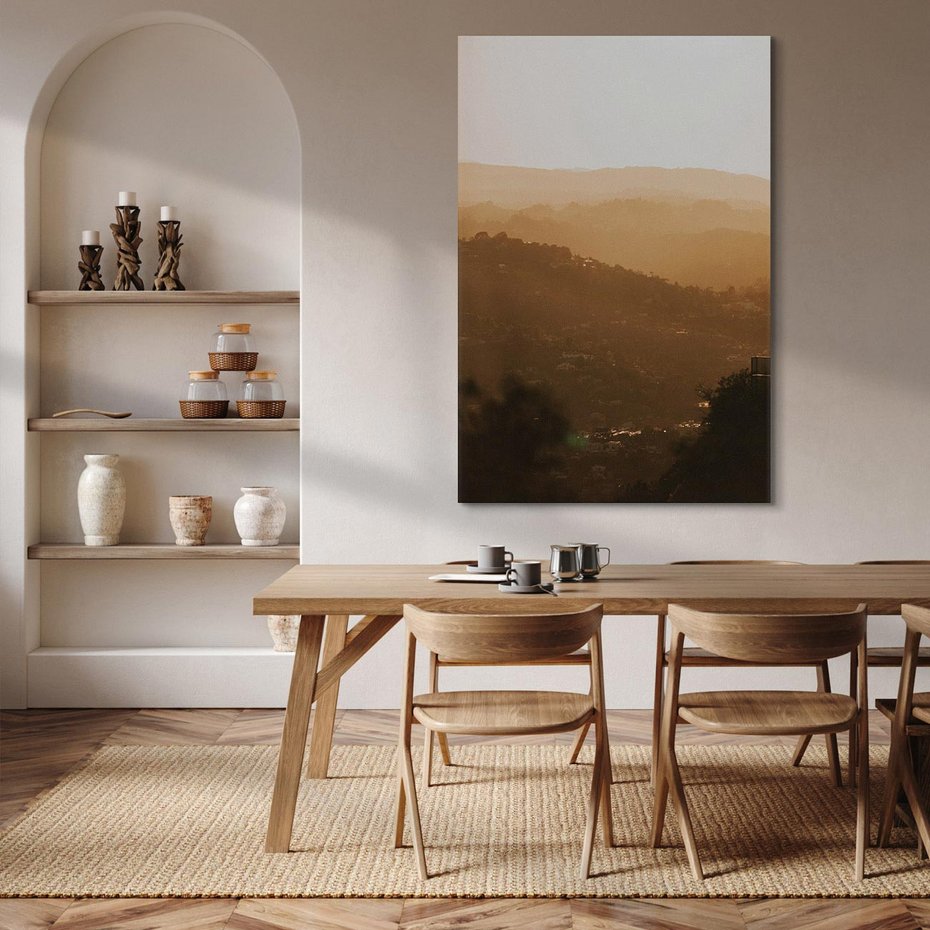 Obraz na płótnie 80x120 - Odejście Słońca - pejzaż, zachód