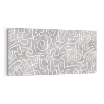 Obraz na płótnie 100x50 - Sploty odblasków i zawirowań - abstrakcyjne rysunki, wzorek