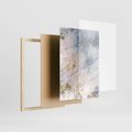 Zestaw obrazy w ramie 30x40 galeria - Marmur, złoto, błękit, turkus - rama drewno