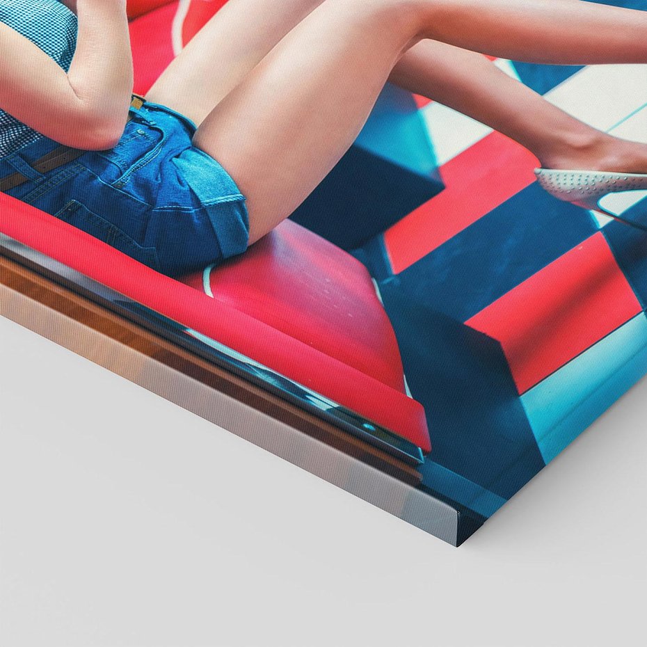 Obraz na płótnie 50x70 - Stylowa Elegancja - retro, pinup