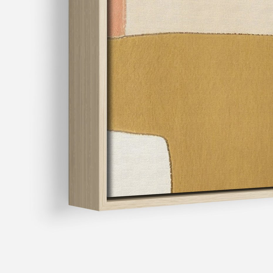 Obraz w ramie 80x120 - Pasy Abstrakcji - kolorowe pasy, plamy koloru - rama drewno