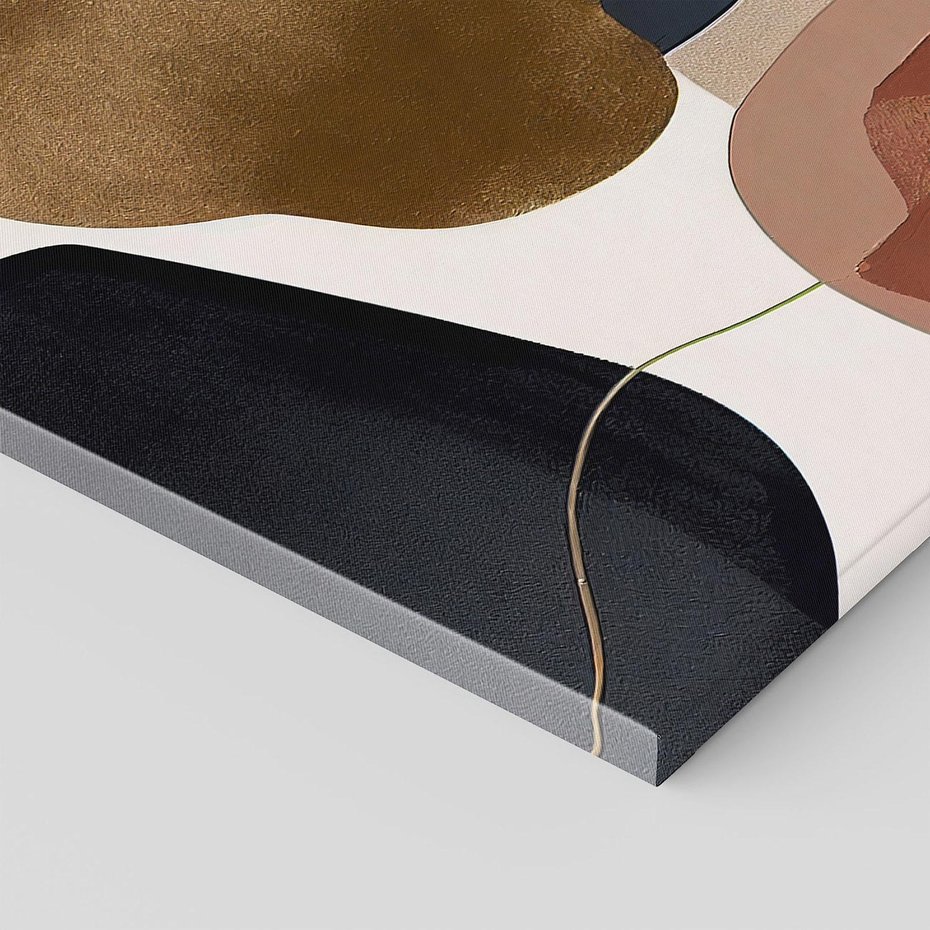 Obraz na płótnie 60x60 - Wibracje uczuć i emocji - nieregularne plamy, czarny