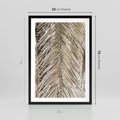 Plakat w ramie 50x70 - Boho Urok Palmy: Zbliżenie Natury - sucha palma, zbliżenie - rama czarna