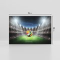 Obraz na płótnie 70x50 - Piłka nożna na stadionie: Pasja sportu - stadion, piłka