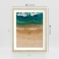Plakat w ramie 40x50 - Oaza Relaksu - plaża, morze - rama drewno