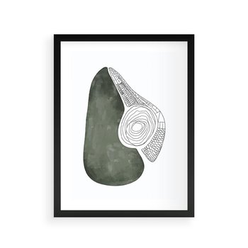 Plakat w ramie 50x70 - Owocowe Boho Inspiracje - minimalistyczny plakat, gruszka - rama czarna