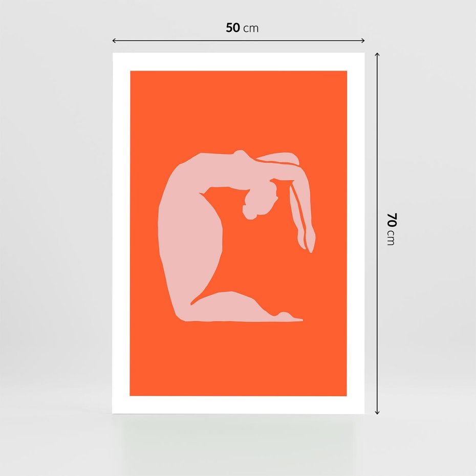 Plakat bez ramy 50x70 - Antyczna Godzina - abstrakcja, kobieca sylwetka