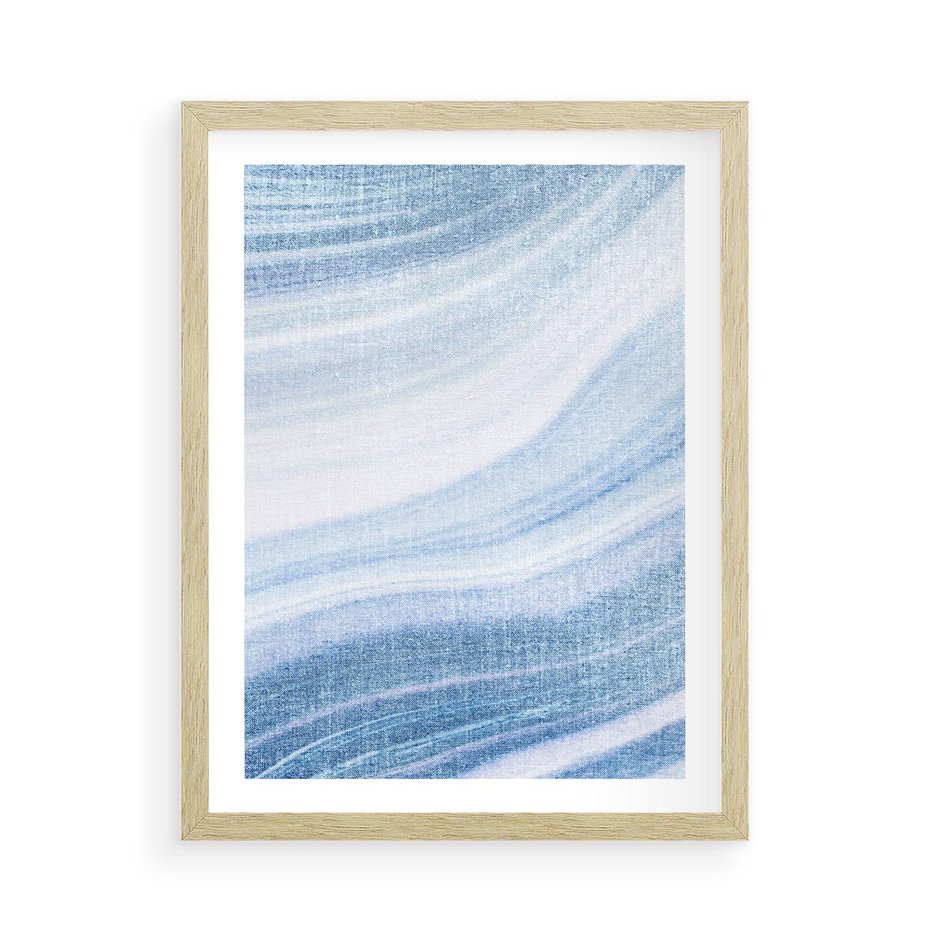 Plakat w ramie 50x70 - Abstrakcyjna akwarela - abstrakcja, akwarela - rama drewno