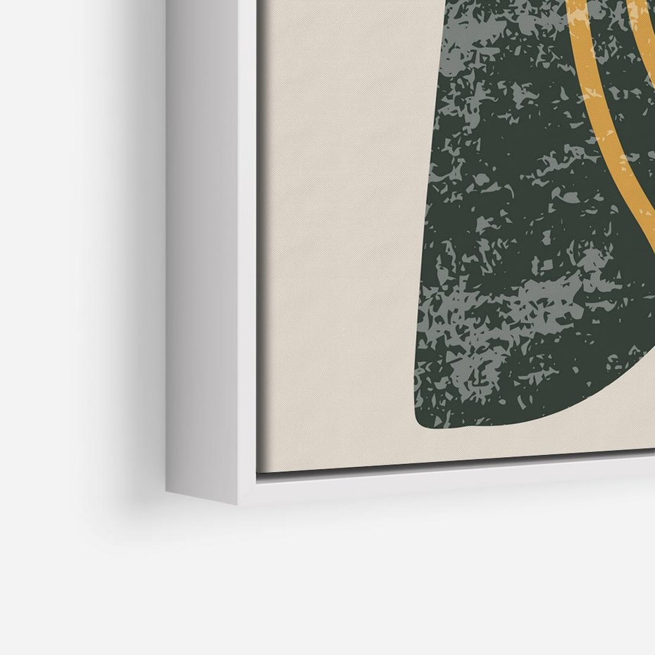 Obraz w ramie 50x50 - Nowoczesne Dialogi Materii - nowoczesny plakat, abstrakcyjne kształty - rama biała