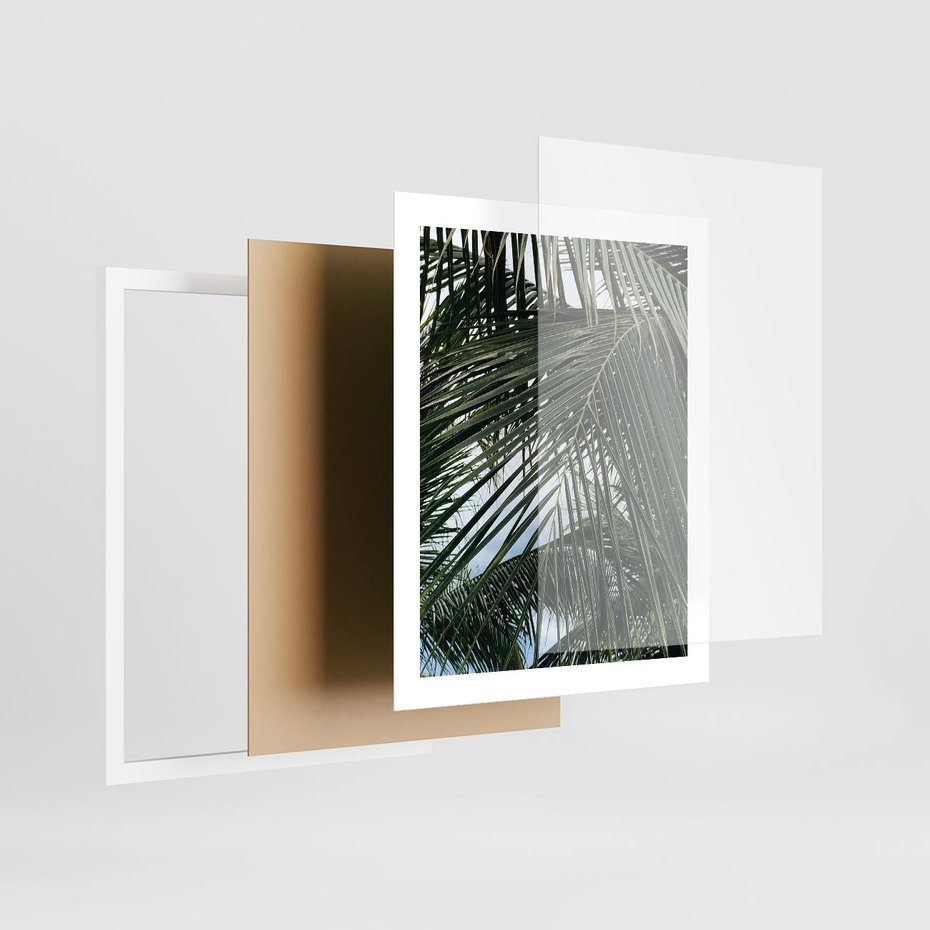 Plakat w ramie 40x50 - Wakacyjna Magia - palmy, tropiki - rama biała