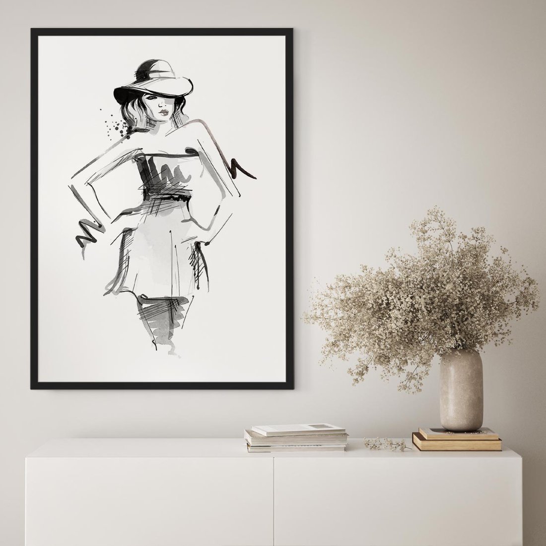 Plakat w ramie 50x70 - Piękno mody i urody - beauty, fashion - rama czarna