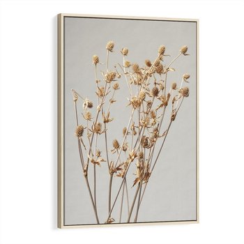 Obraz w ramie 80x120 - Delikatne gipsówki - gipsówka, suche - rama drewno