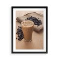 Plakat w ramie 50x70 - Kawa ice coffee: orzeźwiający napój - kawa, ice - rama czarna