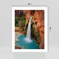 Plakat bez ramy 40x50 - Wodospad wśród majestatycznych gór - wodospad, górski