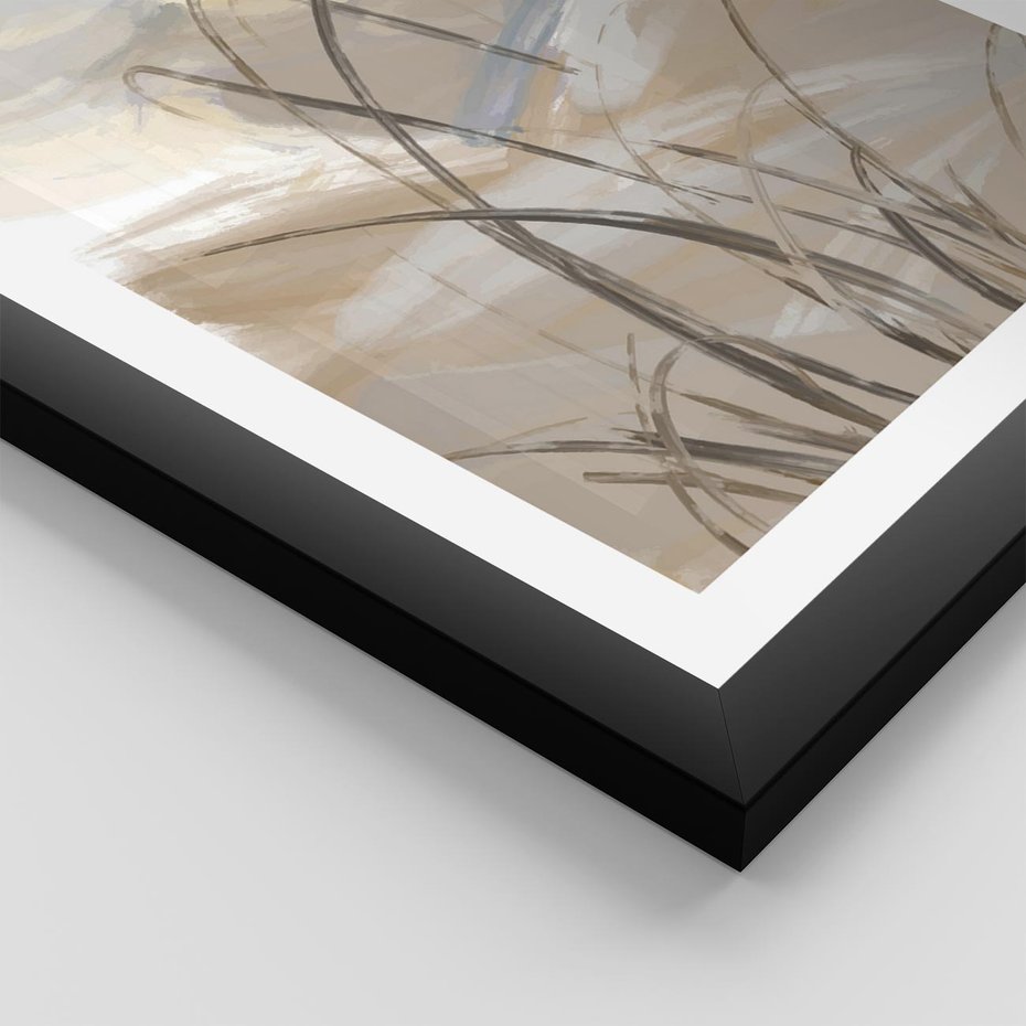 Plakat w ramie 50x70 - Nowoczesne Odbicia - akwarela, obraz - rama czarna