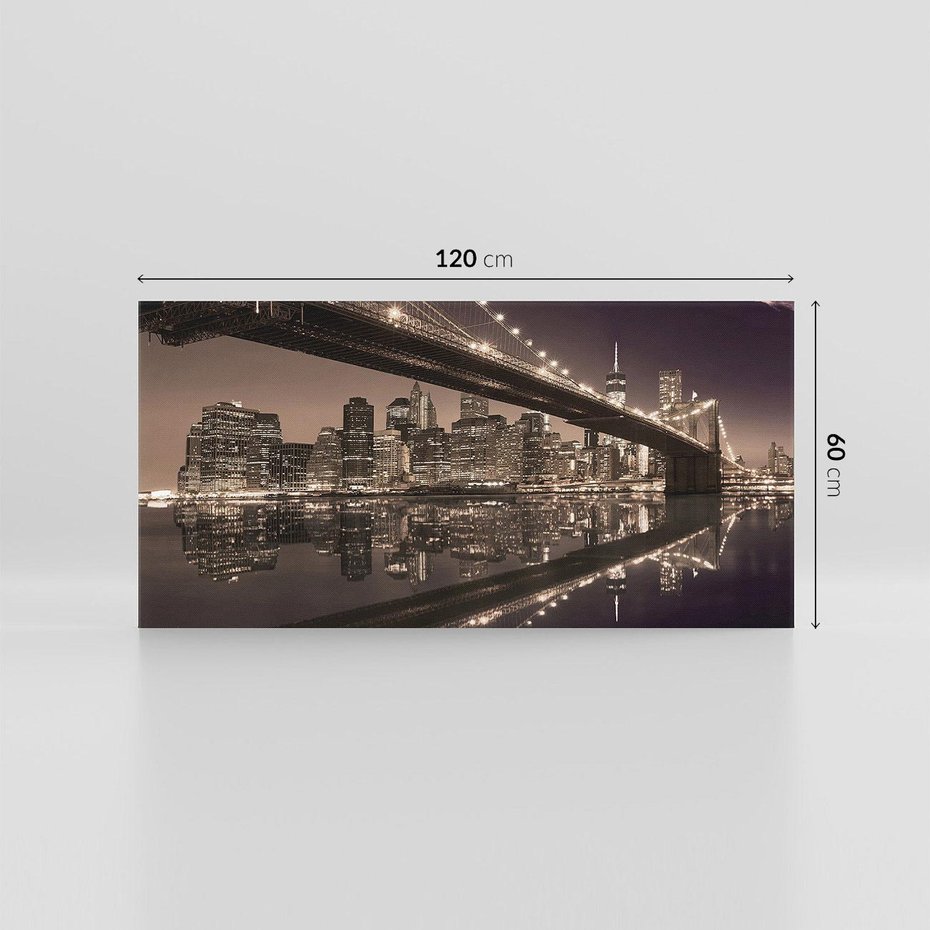 Obraz na płótnie 120x60 - ikona Nowego Jorku - most, Nowy Jork