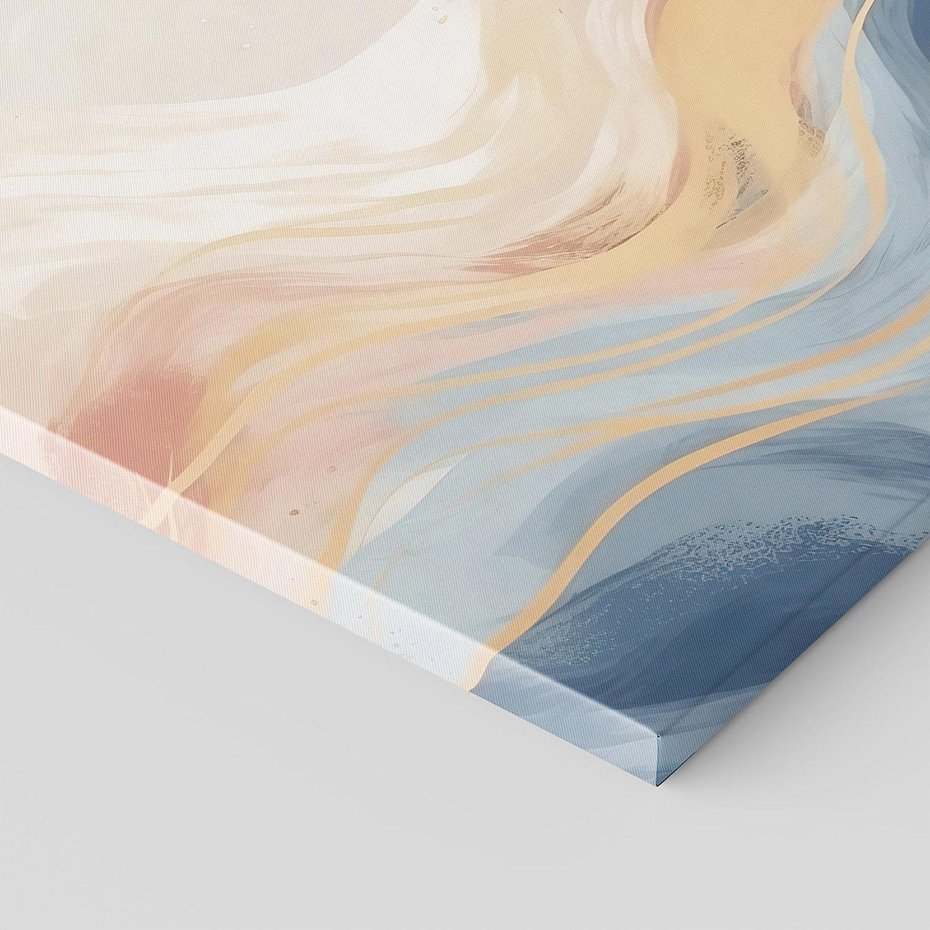 Obraz na płótnie 70x70 - Ukojenie Współczesności - abstrakcyjne fale, gładkie linie