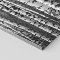 Obraz na płótnie 80x120 - Kontrast Monochromatyczny - brzozy, czarno