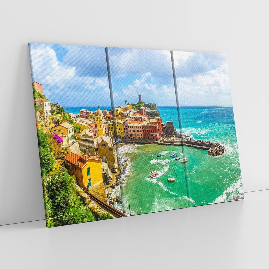 Obraz na płótnie 120x80 - Morze włoskich łodzi - Włochy, łodzie