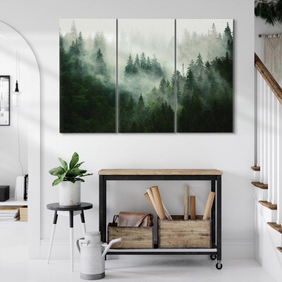 Obraz na płótnie 120x80 - Las Mgły - Las, we