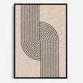 Obraz w ramie 50x70 - Puls Abstrakcji - abstrakcyjne linie, geometria - rama czarna