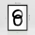 Plakat w ramie 30x40 - Kształtując Granice - abstrakcja, minimalizm - rama czarna