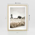 Plakat w ramie 30x40 - Idylliczna Zima - zima, krajobraz zimowy - rama drewno