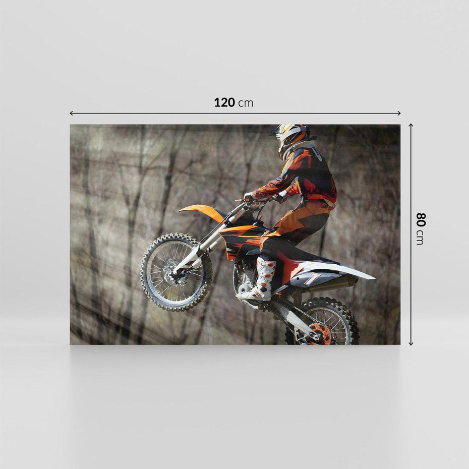 Obraz na płótnie 120x80 - Sportowy motocykl cross - motocykl, cross