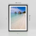 Plakat w ramie 50x70 - Rajski klimat plaży tropikalnej - plaża, tropiki - rama czarna