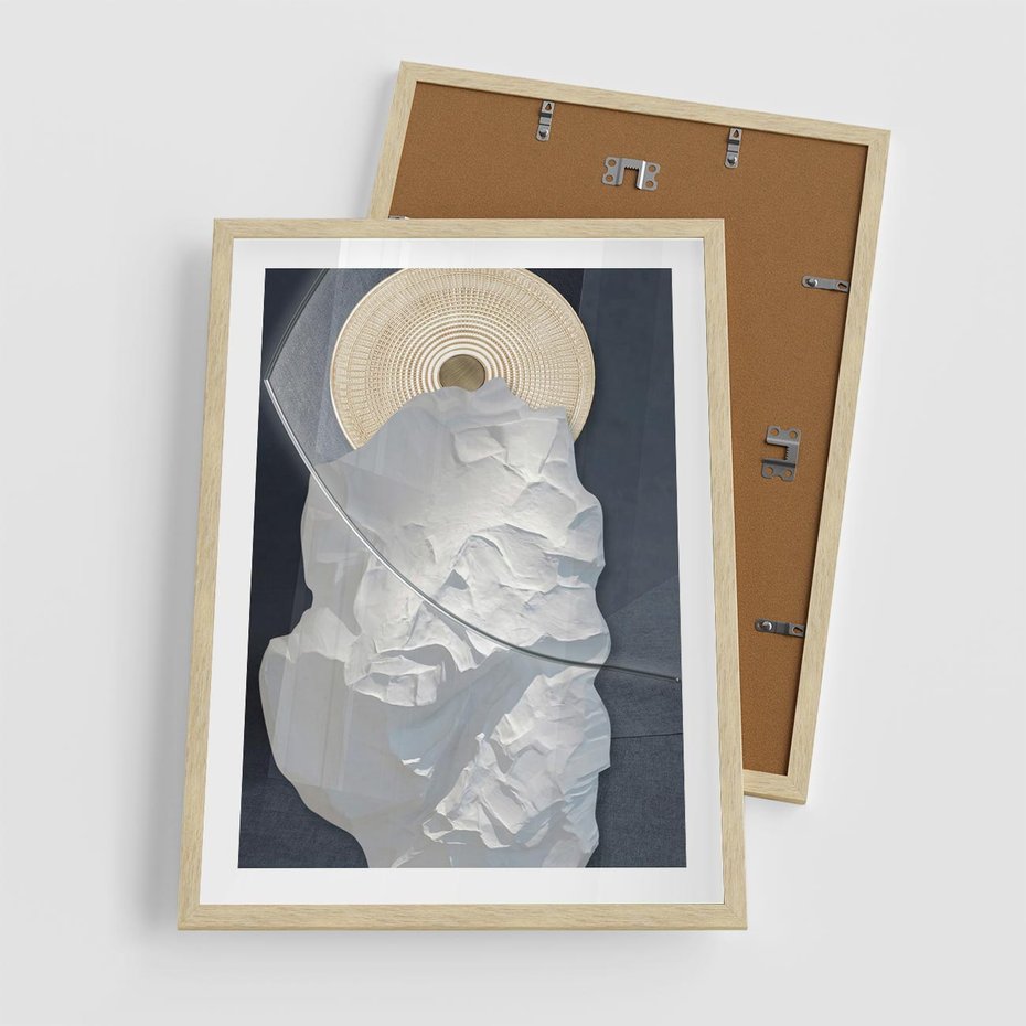 Plakat w ramie 50x70 - Wyraz Twojej Wyjątkowości - sztuka, nowoczesna - rama drewno