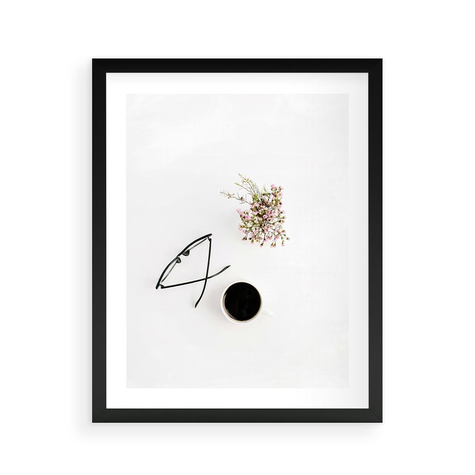 Plakat w ramie 40x50 - Codzienne Radości - kompozycja, bukiet - rama czarna