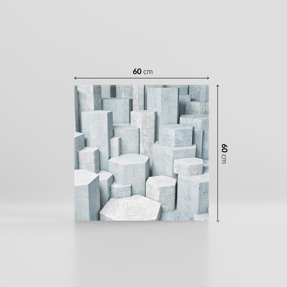 Obraz na płótnie 60x60 - Wymiarowe abstrakcje ożywiające przestrzeń - 3D, abstrakcja