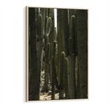Obraz w ramie 70x100 - Wyjątkowy Klimat Boho - kaktusy, pustynia - rama drewno