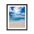 Plakat w ramie 40x50 - Wakacyjna plaża - plaża, wakacje - rama czarna