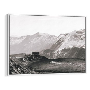 Obraz w ramie 120x80 - Wzgórza w Bieli - górski krajobraz, punkt widokowy - rama biała