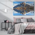 Obraz na płótnie 120x80 - Górskie odbicie jeziora - góry, jezioro