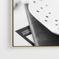 Obraz w ramie 120x80 - Makaroniki w Szarości - czarno biała fotografia, plakat - rama drewno