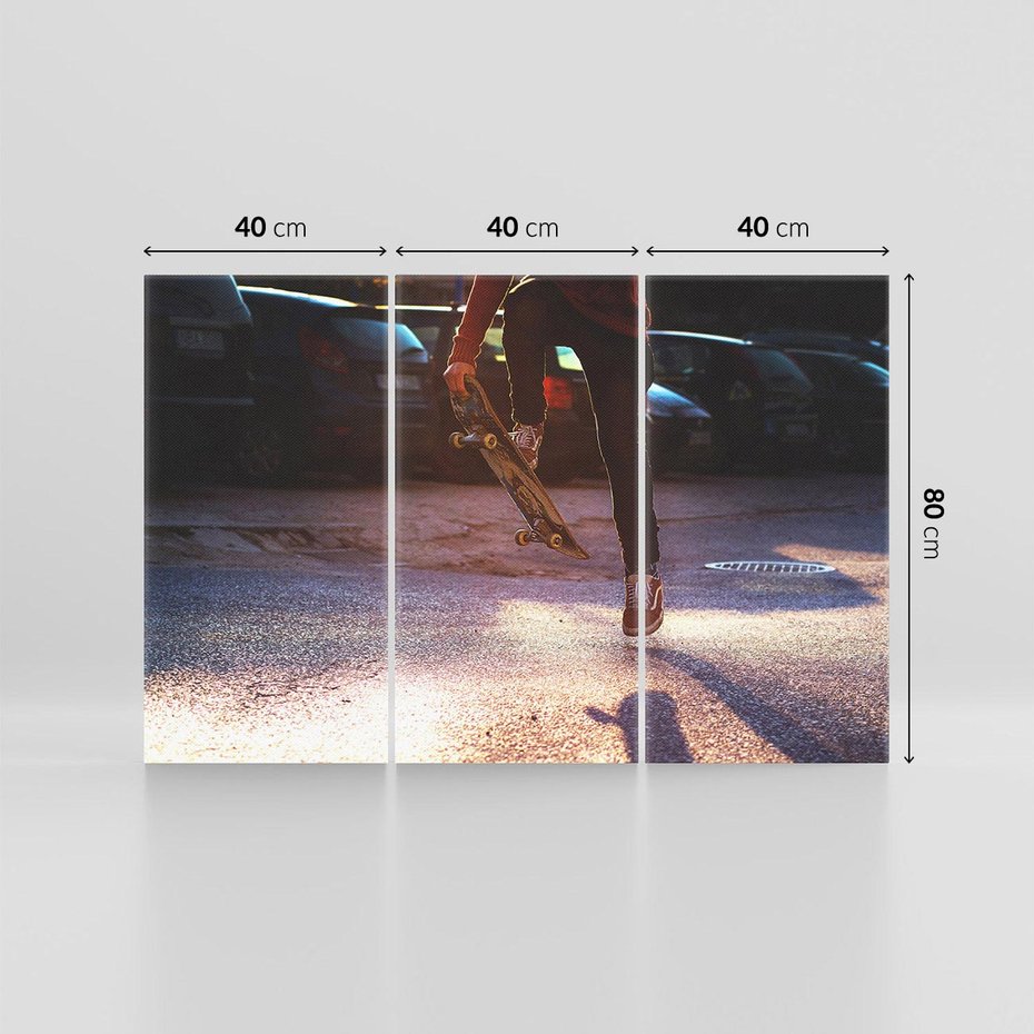 Obraz na płótnie 120x80 - Deskorolkowa Adrenalina Sportu - deskorolka, skateboard