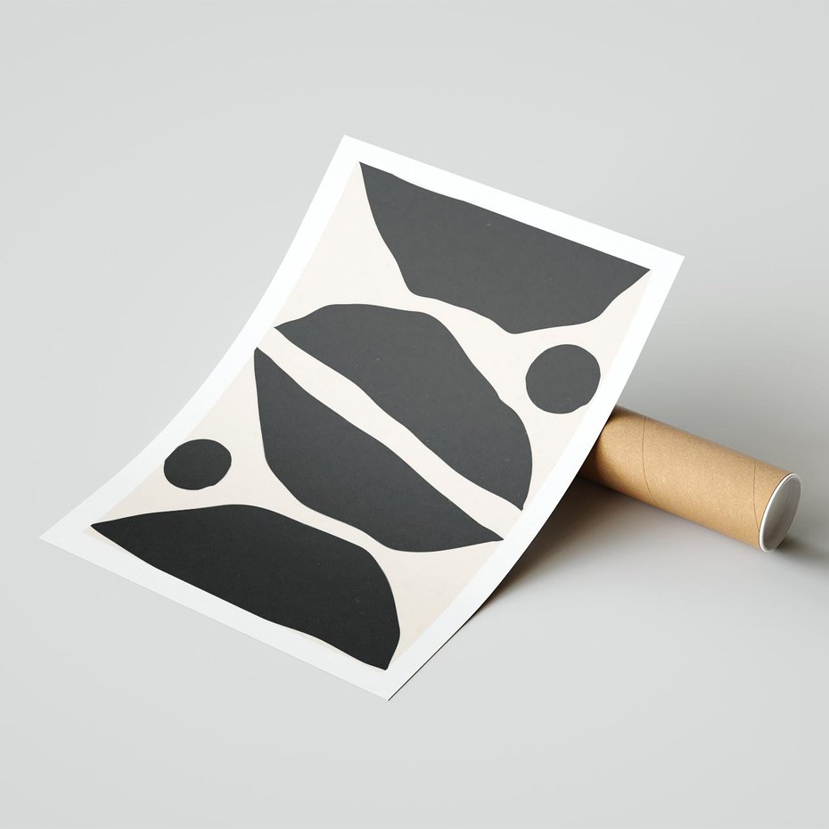 Plakat bez ramy 21x30 - Surowa Abstrakcja - abstrakcyjny nowoczesny obraz, surowość